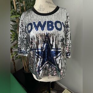 Dallas cowboys shirt size large new sequin